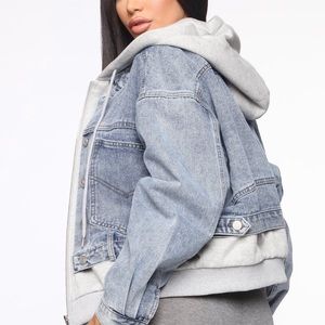 Fashion nova double layer jacket